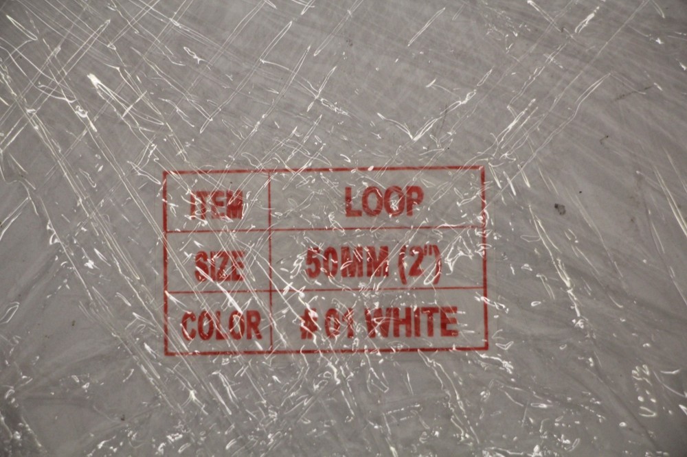Nylon 2" Hook & Loop Fastening Tape 2" White Loop Only 50 MM