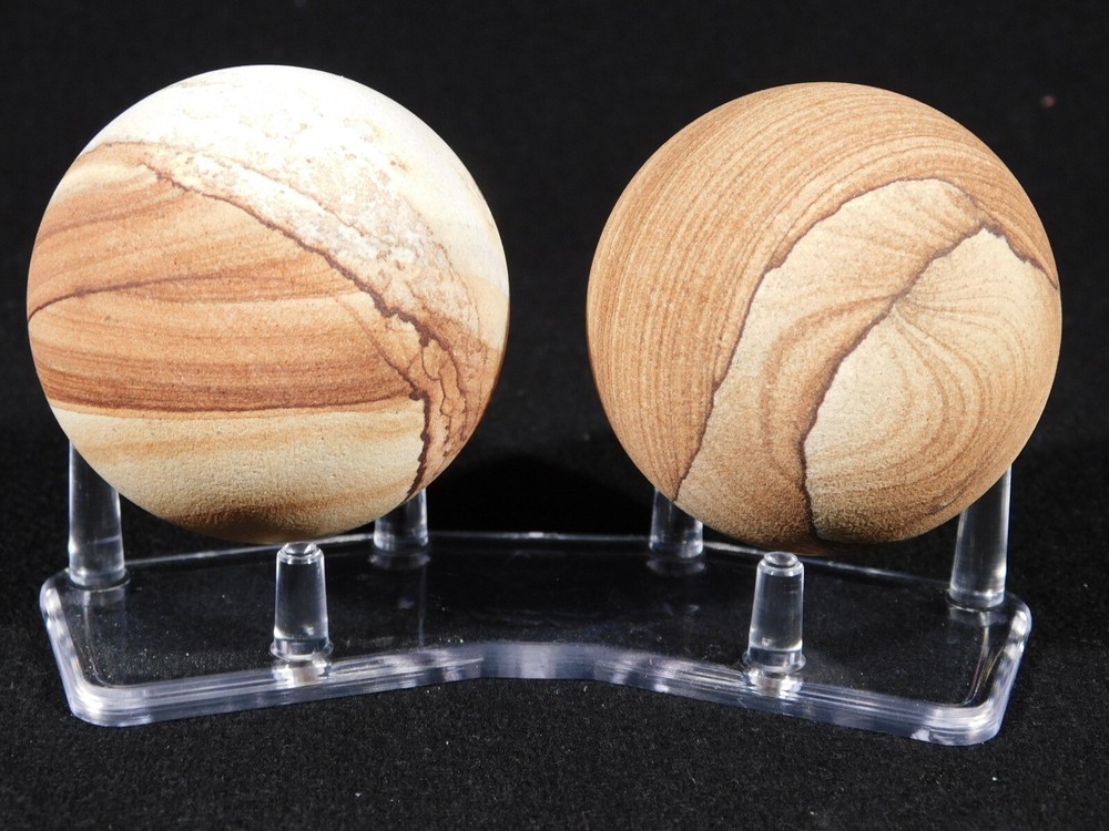 DOUBLE Three Post SPHERE Display Stand SMALL Size Clear Acrylic