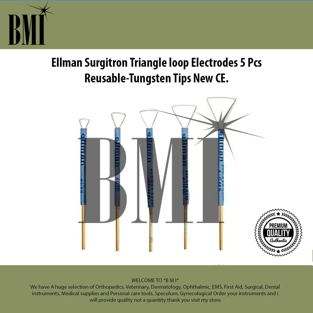 Ellman Surgitron Triangle loop Electrodes 5 Pcs Reusable-Tungsten Tips New CE.