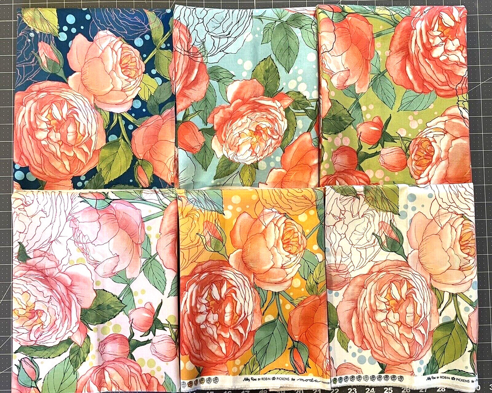 Moda ABBY ROSE Robin Pickens 6 Fat Quarters Set -OOP