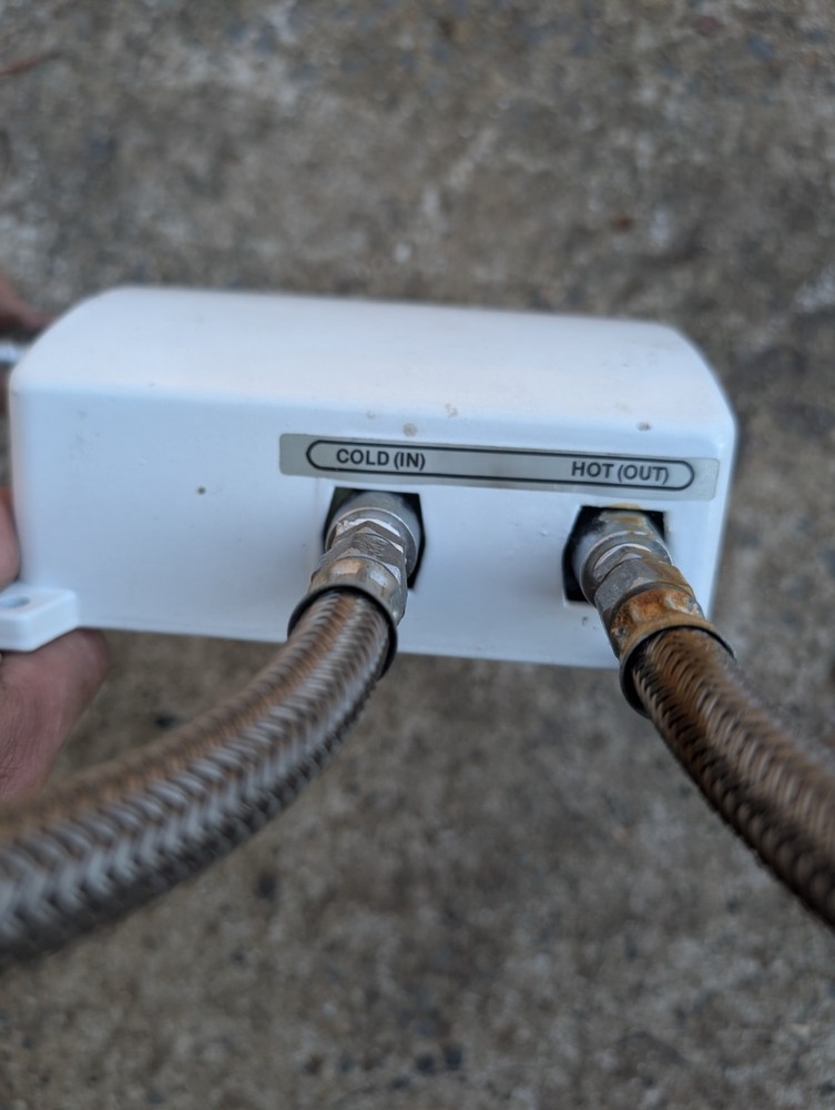 Used tankless Instant Flo Hot Water Heater With All Connections 220v