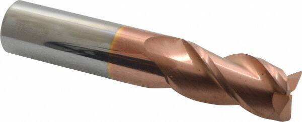 Accupro 3/4" Diam 3 Flute Single End Solid Carbide 0.03" Corner Radius End Mi...