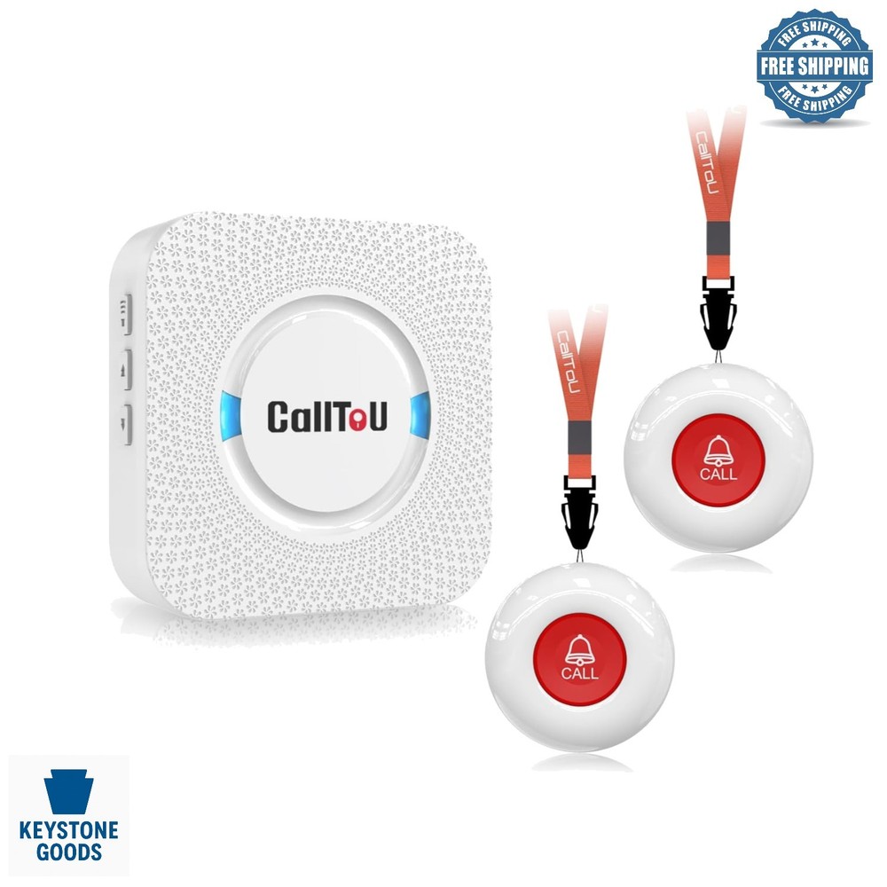 Wireless Elderly Care Call Button System with Long Range & Adjustable Volume
