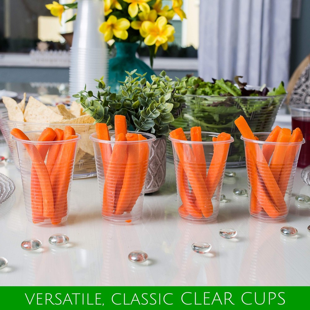 Plasticpro 5oz Disposable Plastic Clear Drinking Cups 400 Count Party