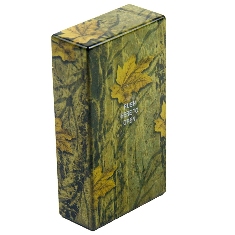 5 Pack 100' Size Push-to-Open Plastic Cigarette Case Camouflage Design