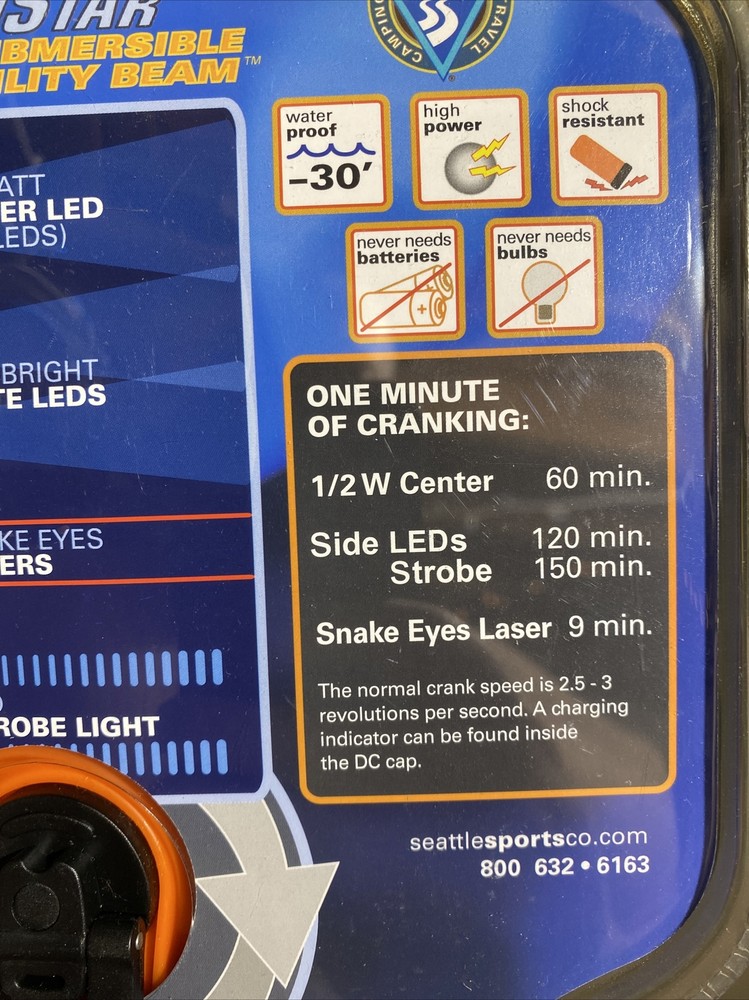 Hydrostar Submersible Utility Beam Flashlight