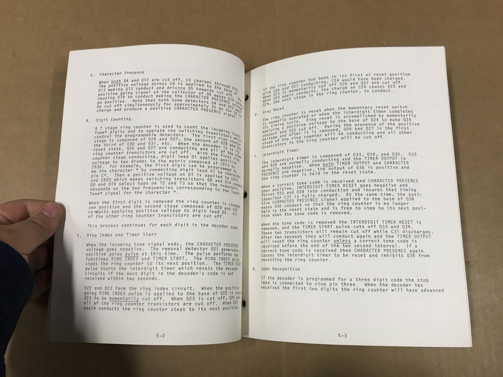 Vintage Bramco Tone-Phone Decoder Maintenance Manual #515