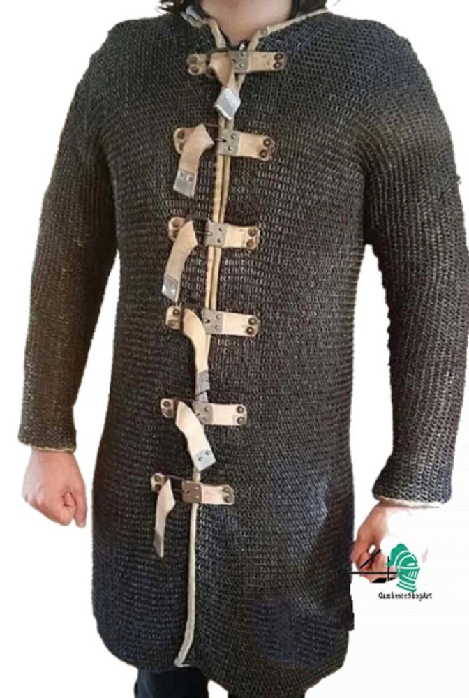 Chainmail shirt 10mm Flat riveted Rings With Flat Washer Medieval opened Large