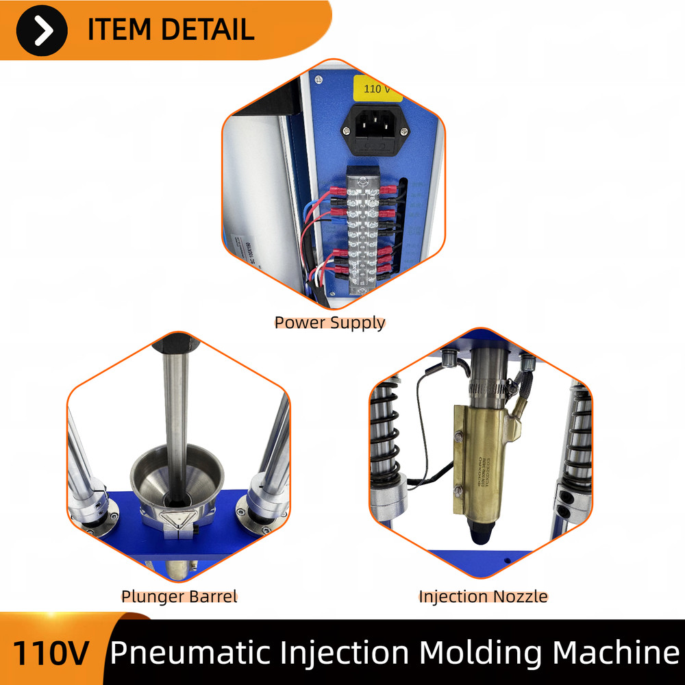 110V Pneumatic Injection Molding Machine for Lab Plastic Injection Prototyping
