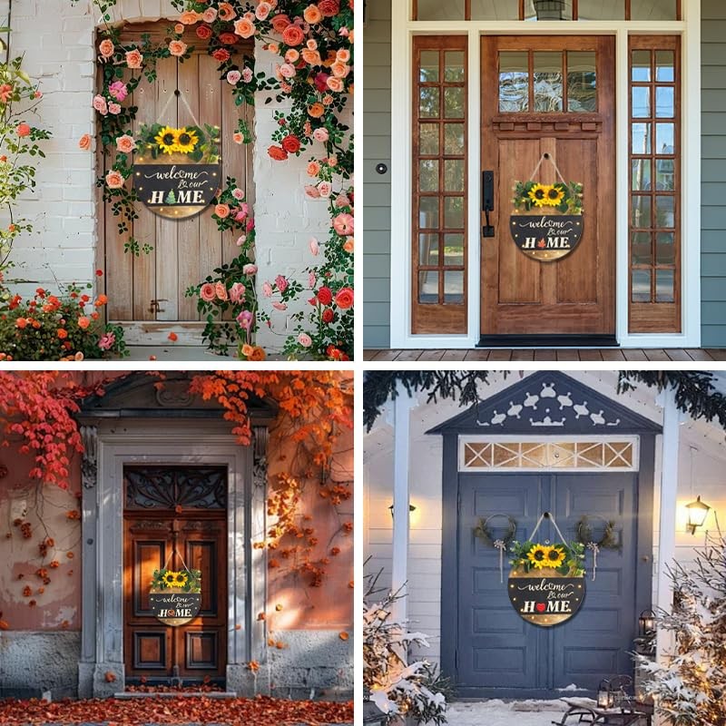 interchangeable welcome sign with 15 LED lights 8 light modes, 25
