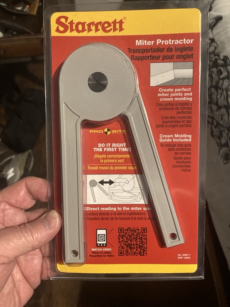 Starrett 505P-7 Plastic Miter Protractor - 7"