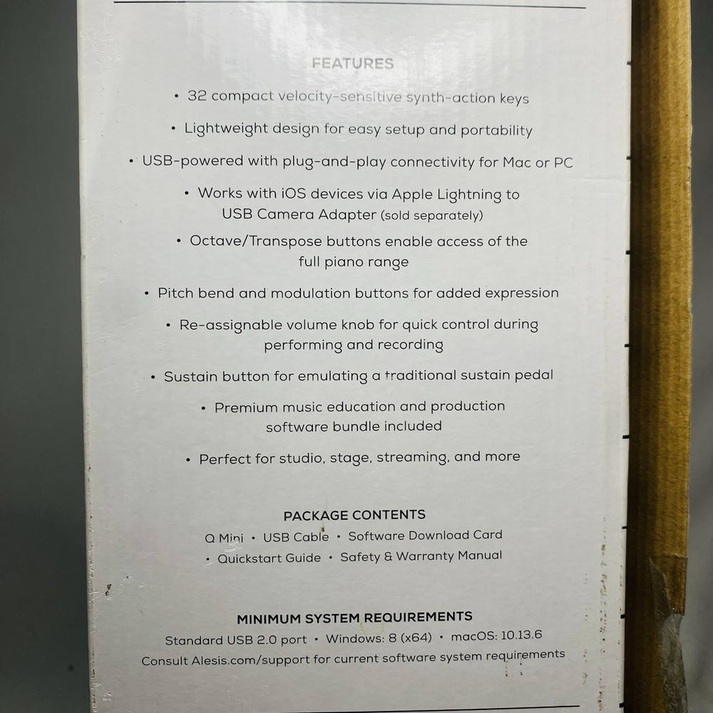 Alesis QMini Compact 32-Key USB MIDI Controller Tested In Box