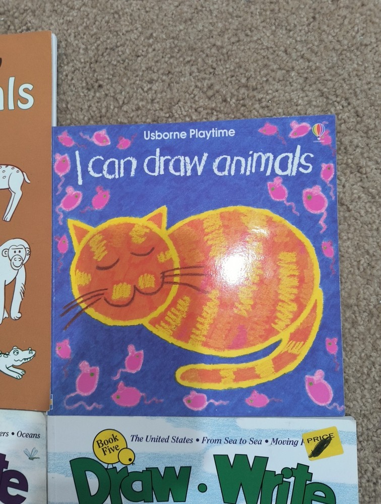 how to draw animals , four drawing books