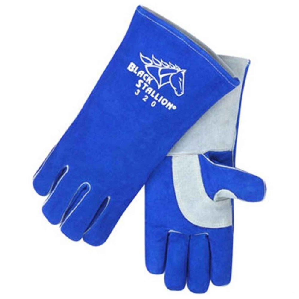 Black Stallion 320 CushionCore Split Cowhide Stick Welding Gloves Medium