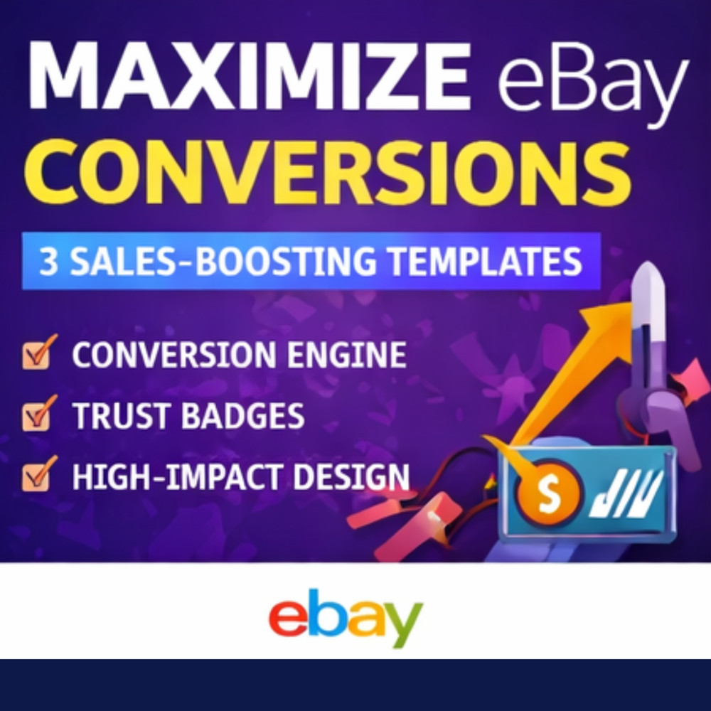 eBay Conversion Template Pack | Turn Views Into Buyers Fast | #02