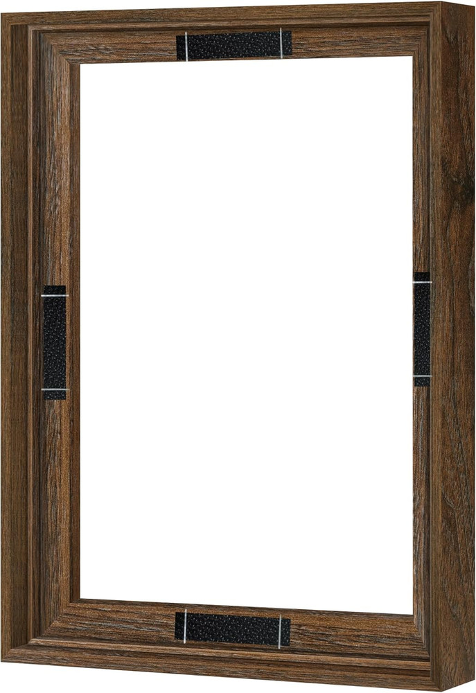 12X16 Canvas Floating Frame with 0.9" Deep, Brown Floater Frame for Canvas Paint