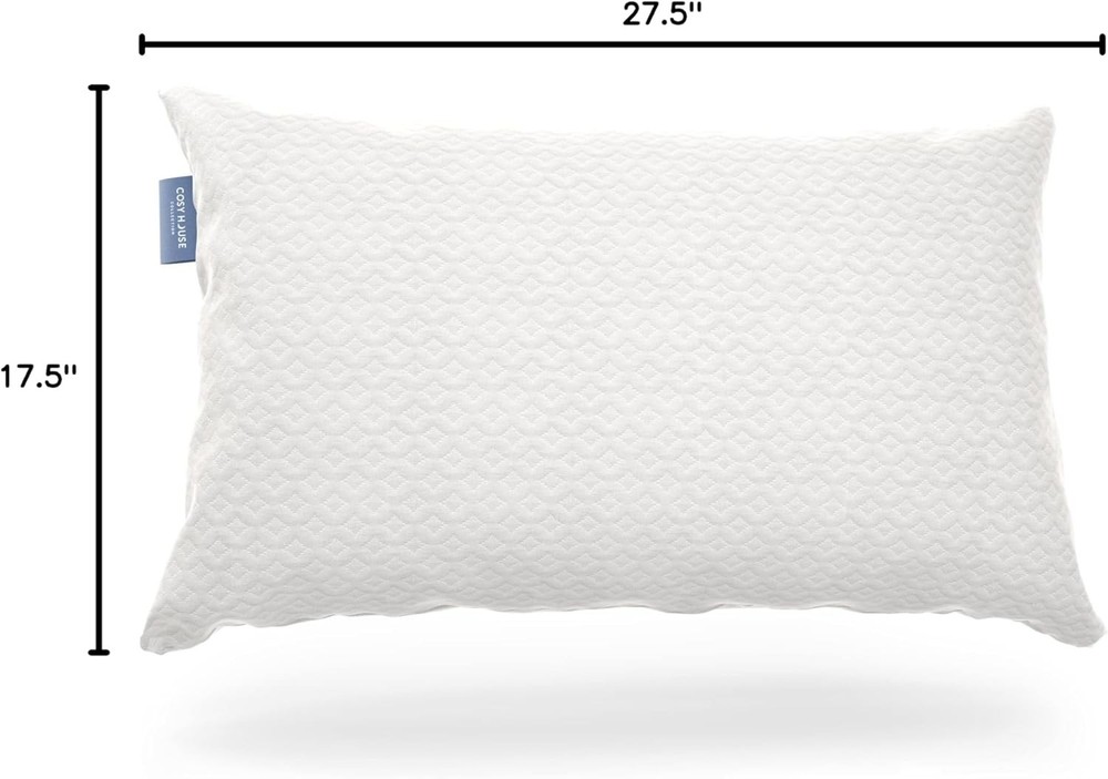 Luxury Rayon Derived from Bamboo Shredded Memory Foam Pillow - Adjustable & R...