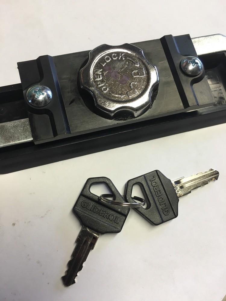 GLIDEROL Garage Roller Door Lock Handle with 2 Keys - Glider Roll New Version 5"