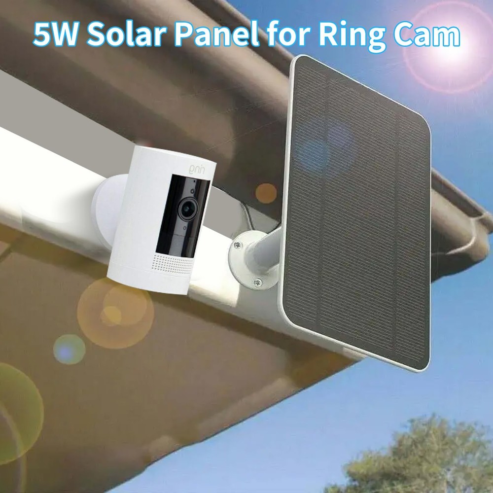 Ring Camera Solar Panel Charger, Compatible with Stick Up Cam, 1Pack