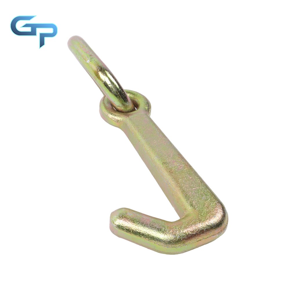 5/16 Inch G70 Mini J Hook Hook 5400 Lbs Towing Hooks with Link (2 - Pack)