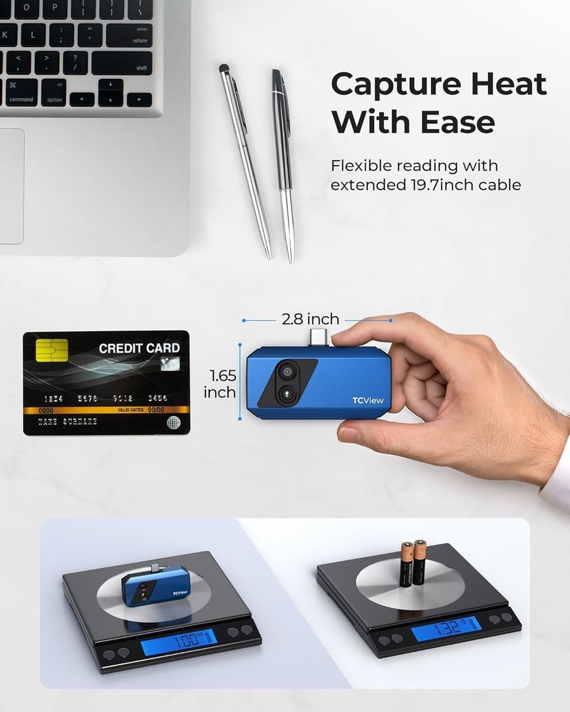 Durable Dual-Lens Thermal Camera for Android - Comprehensive Temperature Range