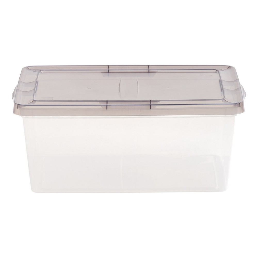 17-Qt Snap Top Clear Plastic Stackable Storage Tote Container Bin Box Set of 8
