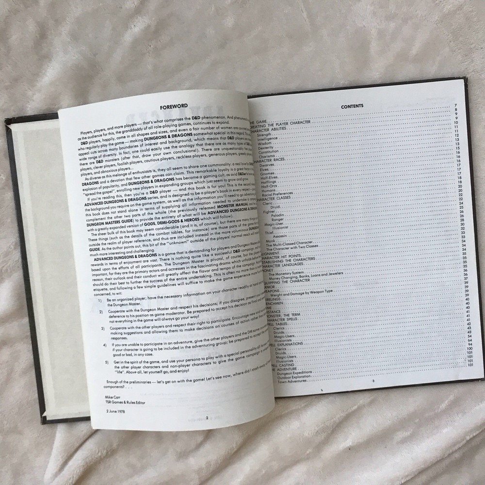 Dungeons & Dragons Players Handbook AD&D 1978 😎🔥👍 🐉