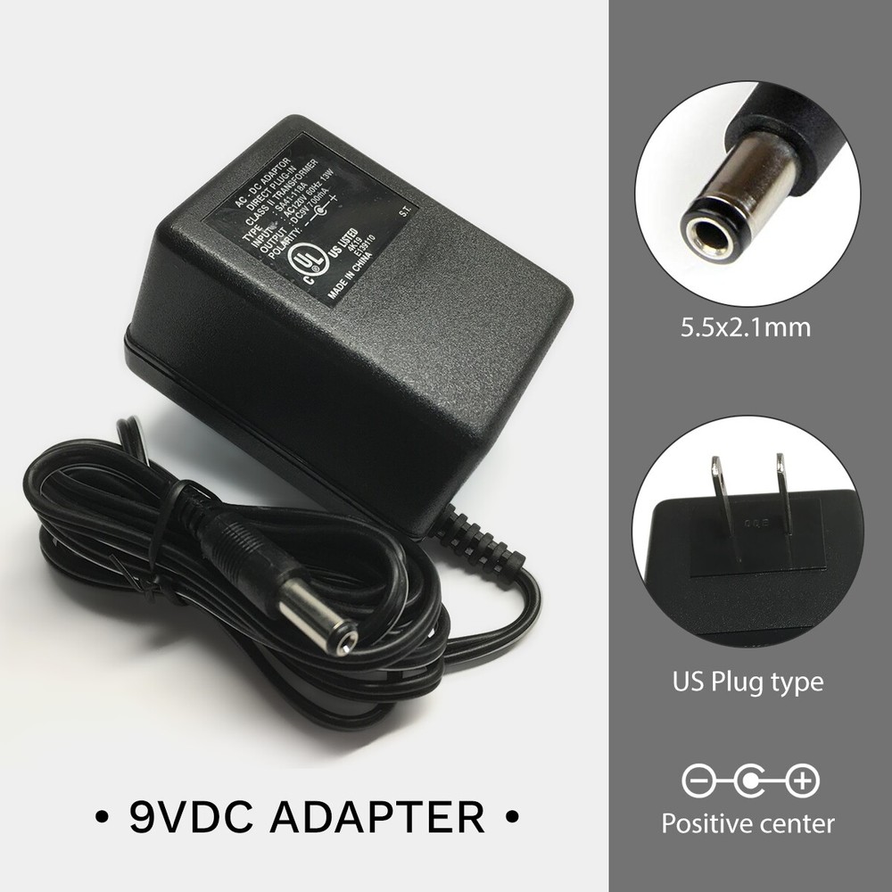 Direct Plug-In Class 2 SA41-118A AC Power Adapter Output 9V DC 700mA 9 Volt