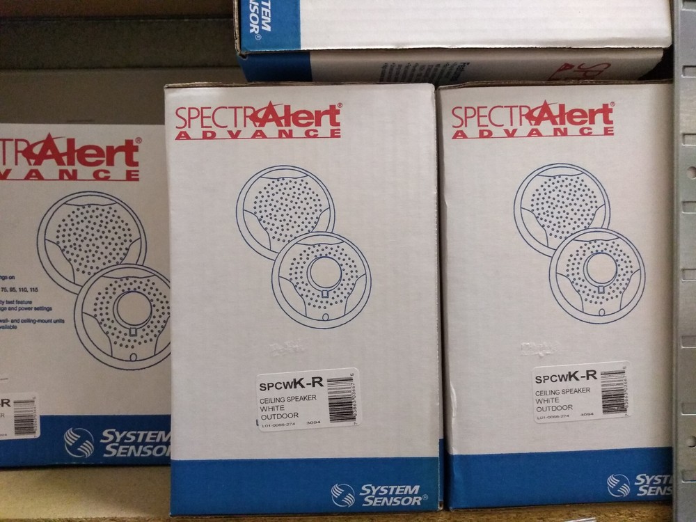 Replacement Speaker Only, 12/24 VDC, Ceiling, White, System Sensor #SPCWK-R