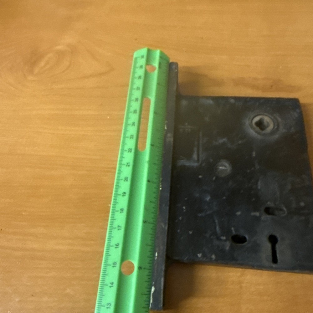 Vintage Mortise Door Lock with Latch, Dead Bolt & Solid Brass Faceplate