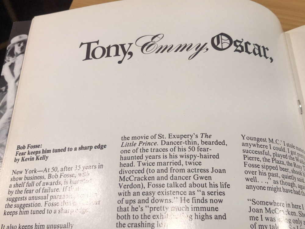 Bob Fosse’s Dancin’ – Original 1978 Broadway Program Book