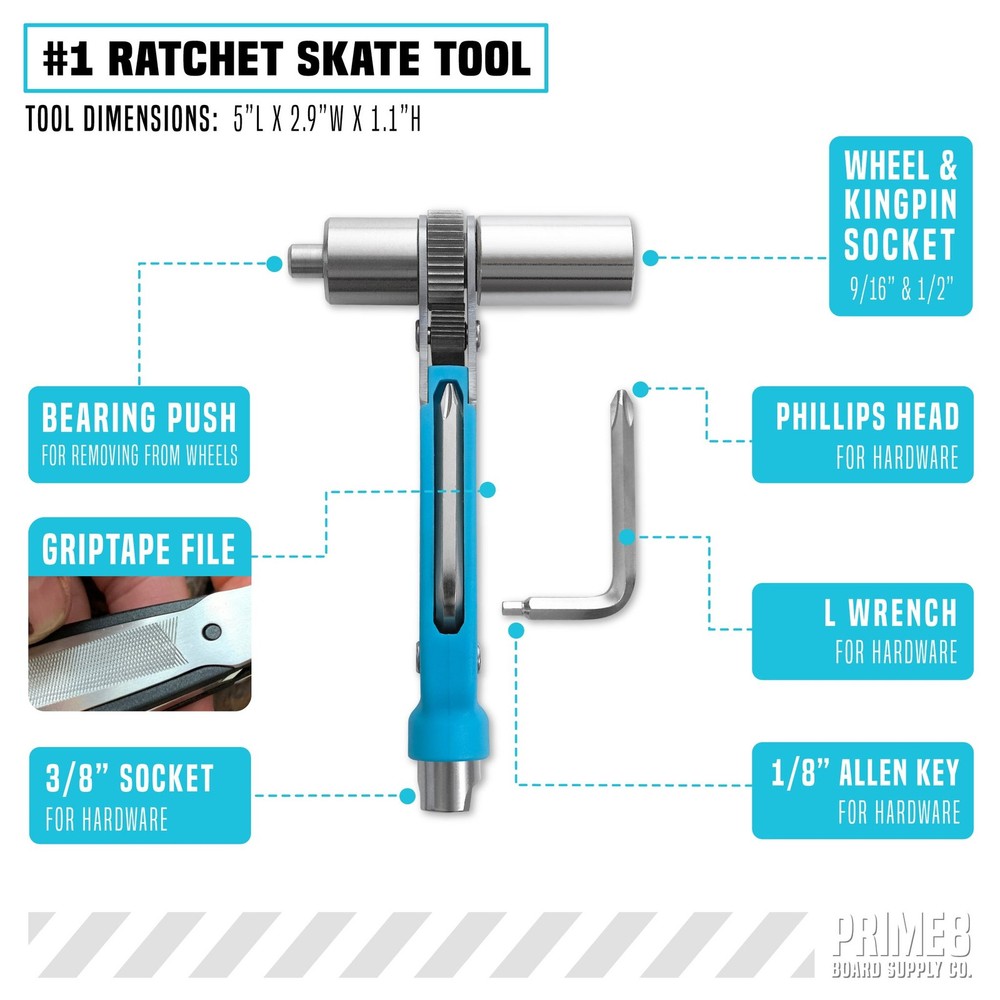 PRIME8 Triple Ratchet Lite Skate tool