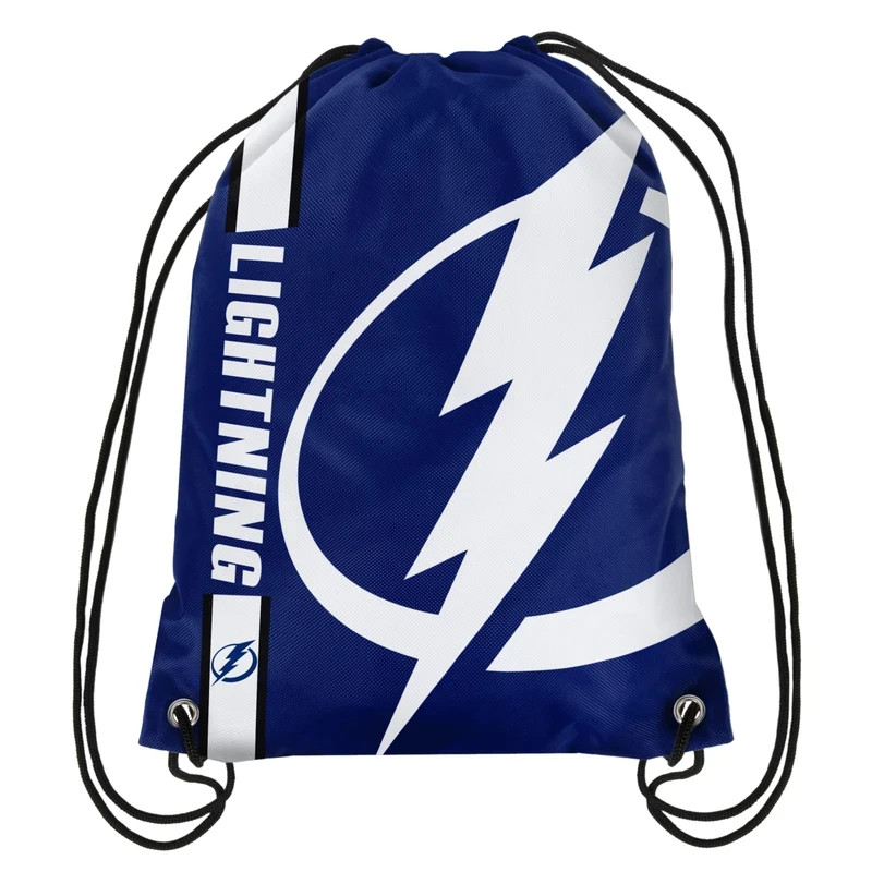 Tampa Bay Lightning Back Pack/Sack Drawstring Bag NHL Cinch Backpack Side Stripe