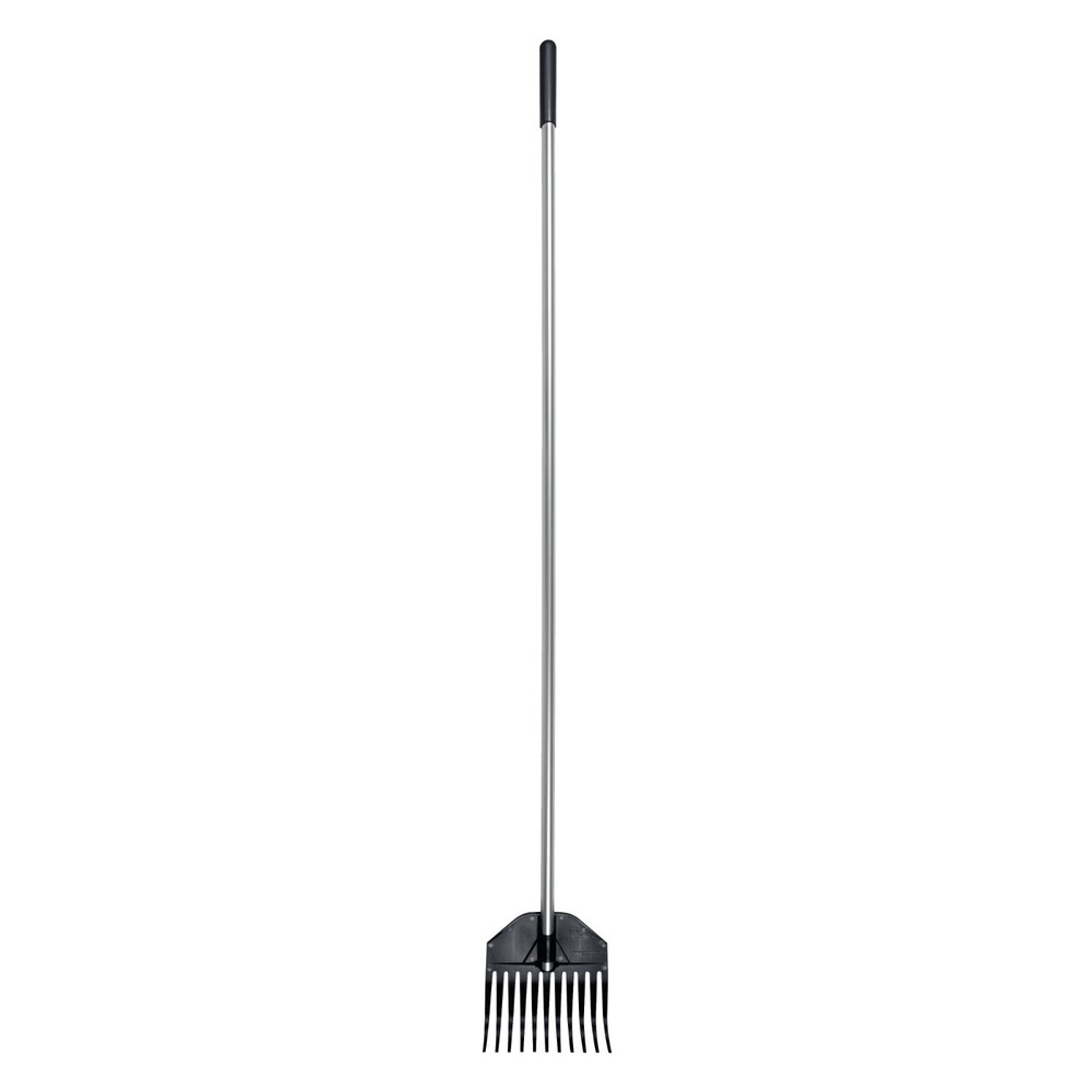 Fiskars 66" Black Garden Shrub Rake Long Handle Landscaping Tool