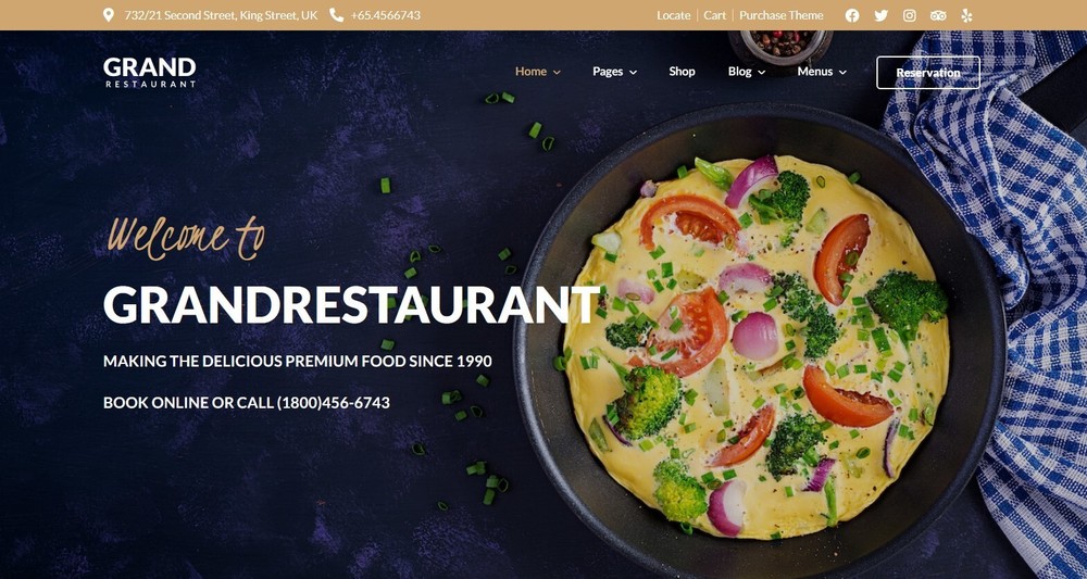 Restaurant / Café Website