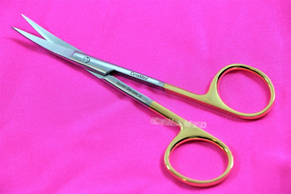 Premium GERMAN TC Iris Scissors 4.5" Curved Surgical Dental Instruments
