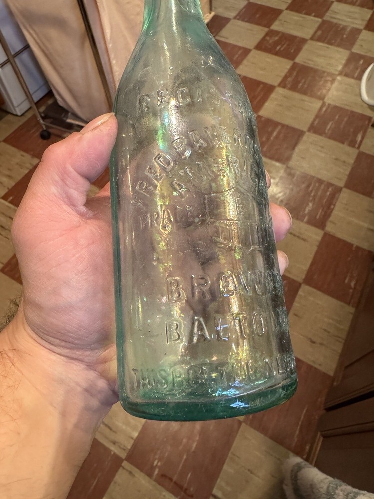 2 Diff Color Fred Bauernschmidt American Brewery Baltimore MD Beer Bottles 1915