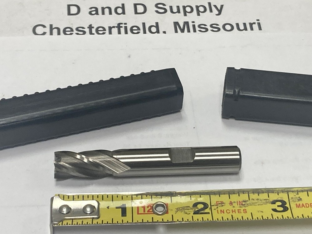 Interstate 720-3209, 3/8" Square, CC, End Mill, Single End, HSS, 4-Flute