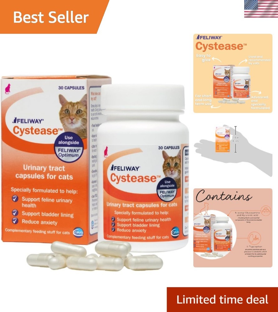 Cystease Advanced Urinary Tract Support for Cats Pot Size: 30 Tablets