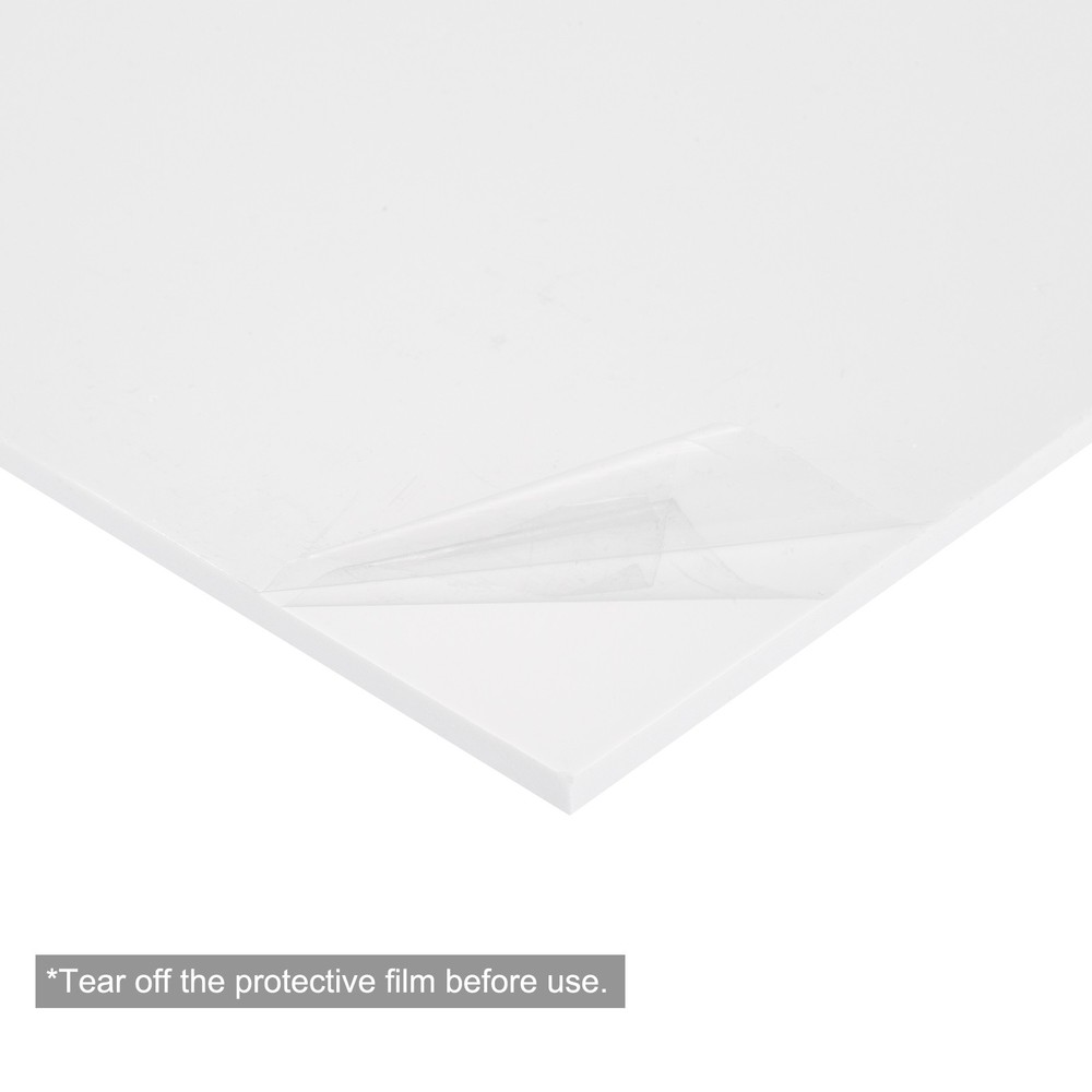 ABS Plastic Sheet 8 x 8 x 0.16" ABS Styrene Sheets White 3 Pcs