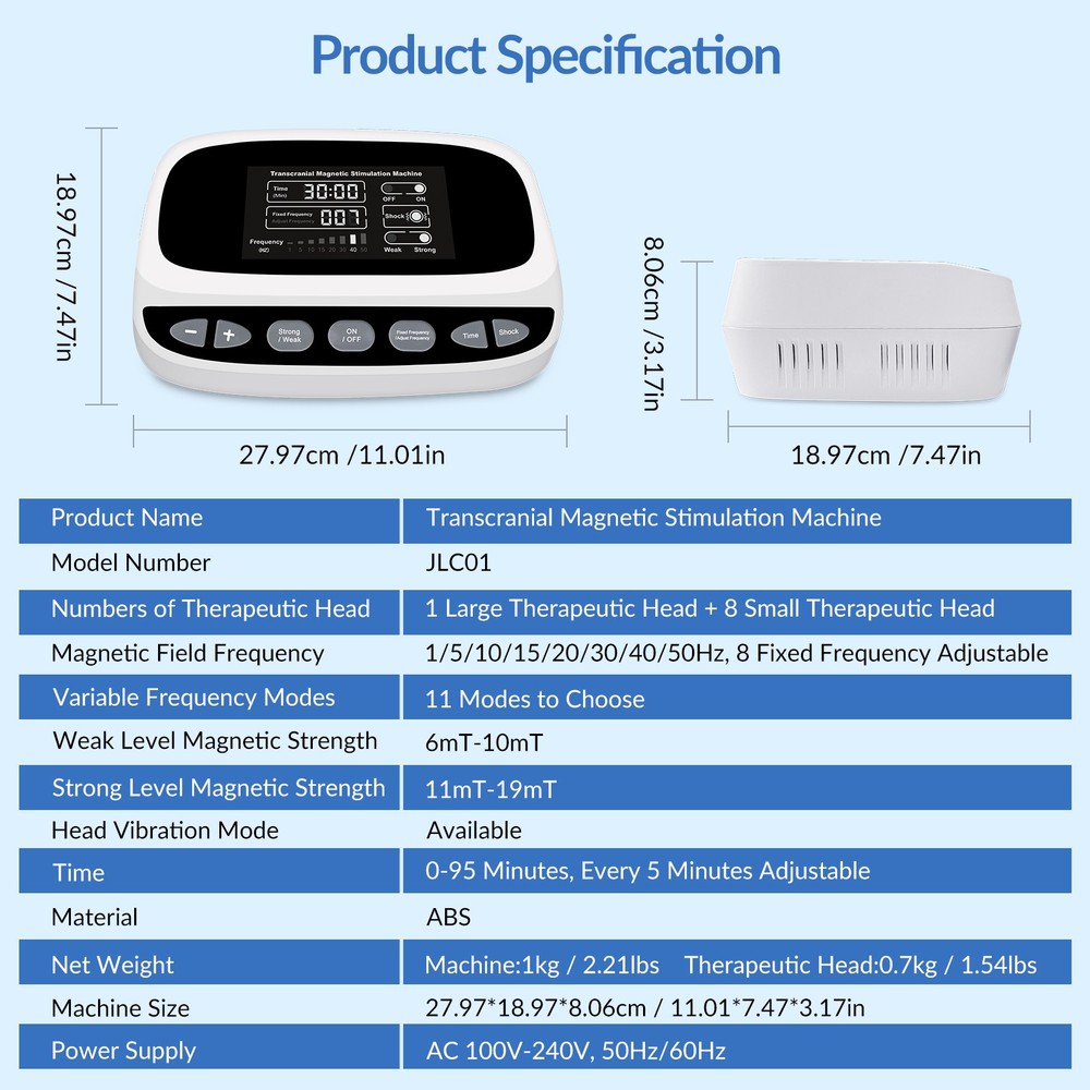 rTMS Brain Stimulation Device for Parkinson Disease Migraine Sleep Disorders