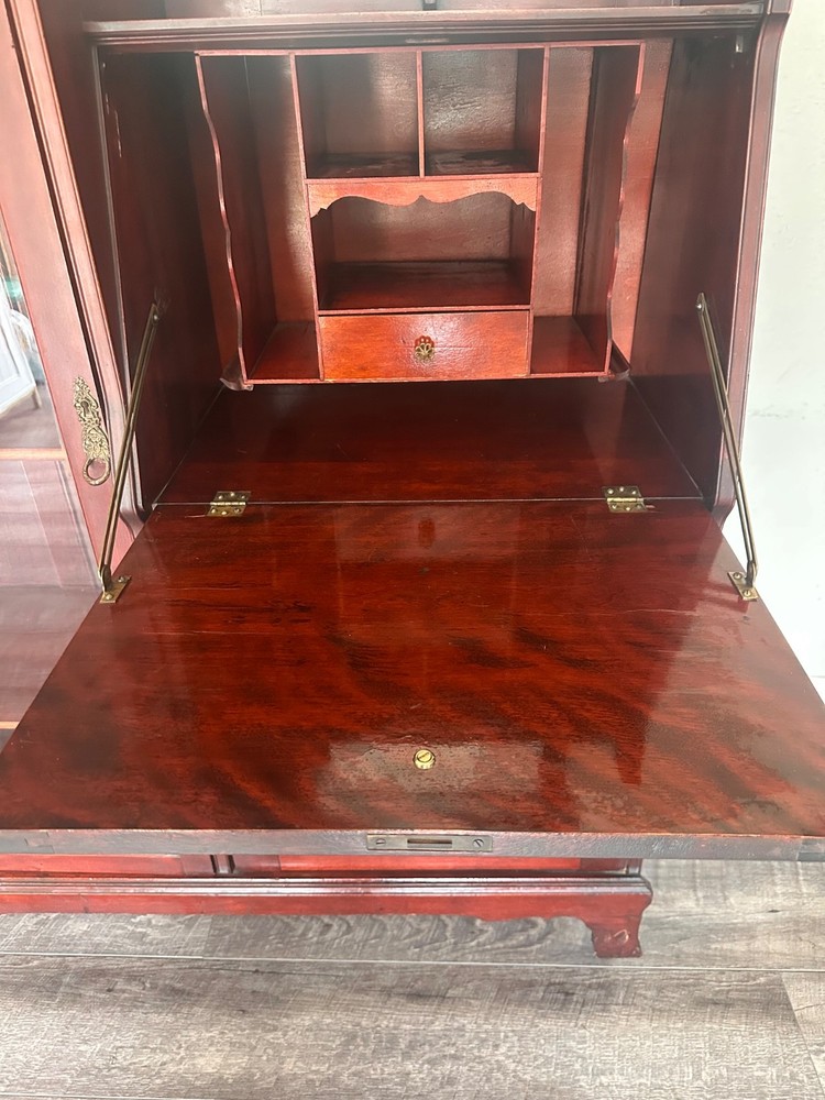 Victorian Mahogany Secretary Bookcase