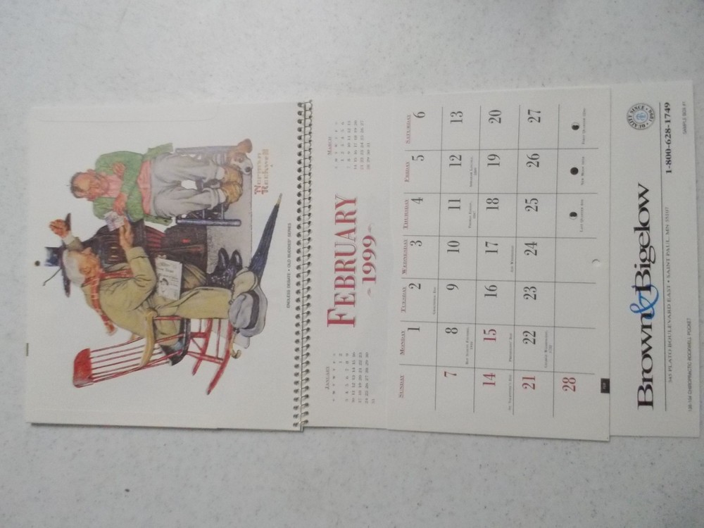 4 Vintage 1999 Calendars