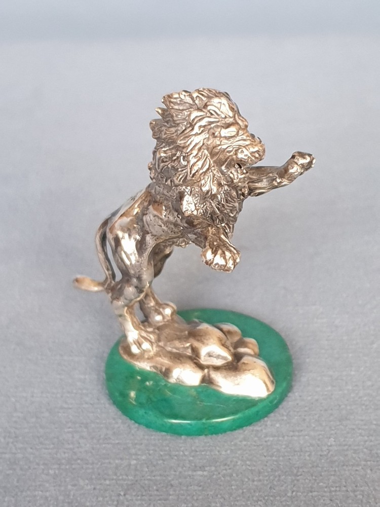 Lion. Sterling silver 925. Height 1,3/4" ( 45 мм).