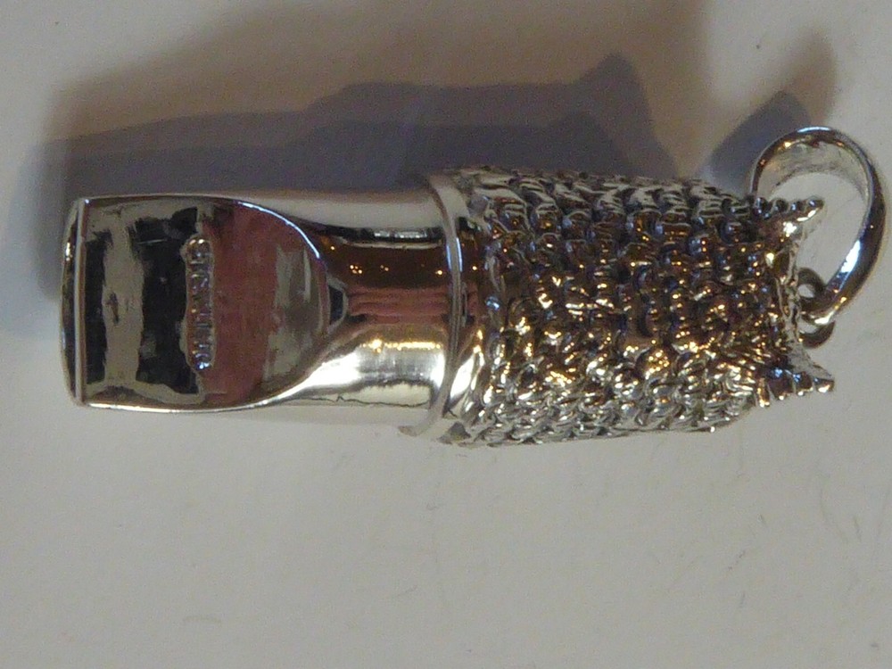 SOLID SILVER NOVELTY BIRD WHISTLE