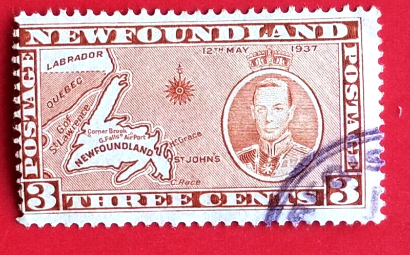 Canada Newfoundland #234 Long Coronation Issue - NFLD Map Used