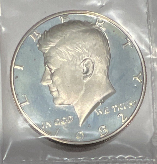 1982 Proof Set Sky Blue Toning