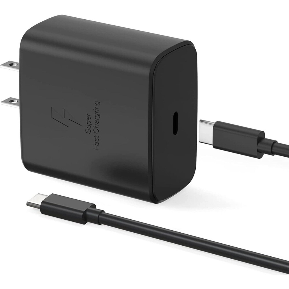 45W Universal Quick Charger Wall Adapter Type C Cable For Samsung Galaxy