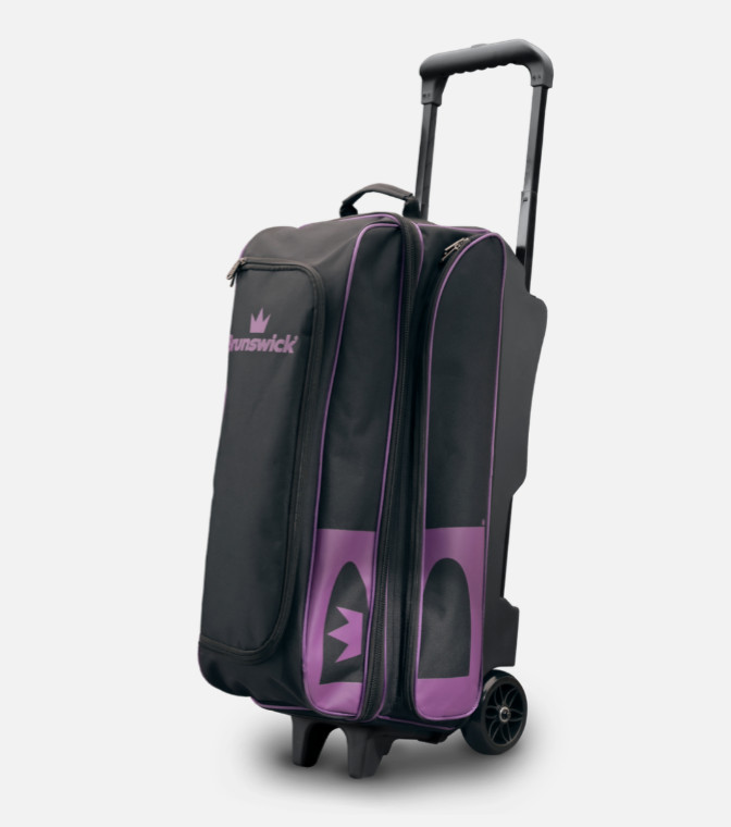 Brunswick Blitz Black/Purple 3 Ball Roller Bowling Bag