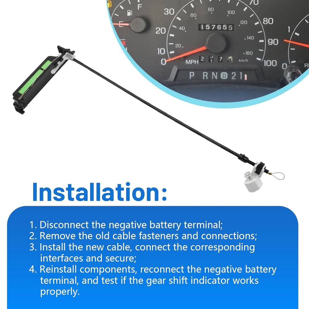 Gear Shift Indicator Cable Assembly Fits for 1999-2003 F250 Replace